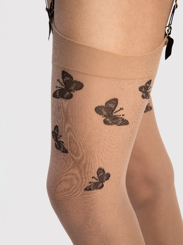 FiORE Farfalle Patterned Stockings 20 Denier