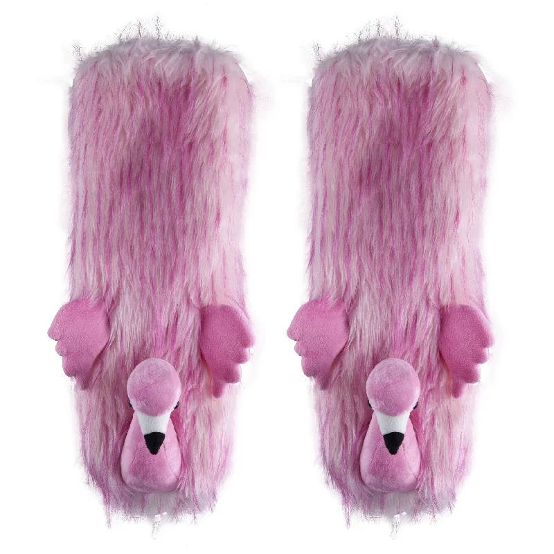 Flamingo Time Plush Slipper Socks