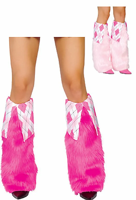 Fur and Argyle Boot Covers