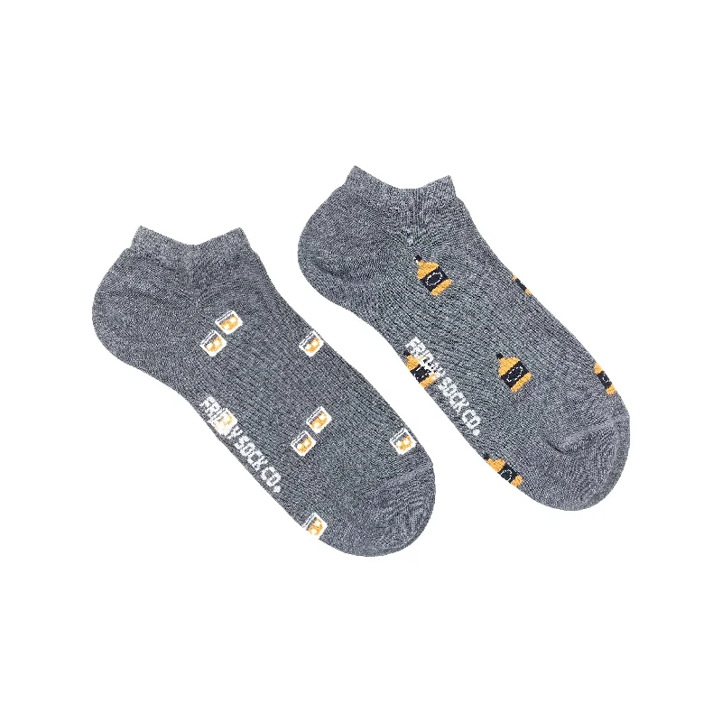 Men's Glass & Bottle Whiskey Ankle Socks