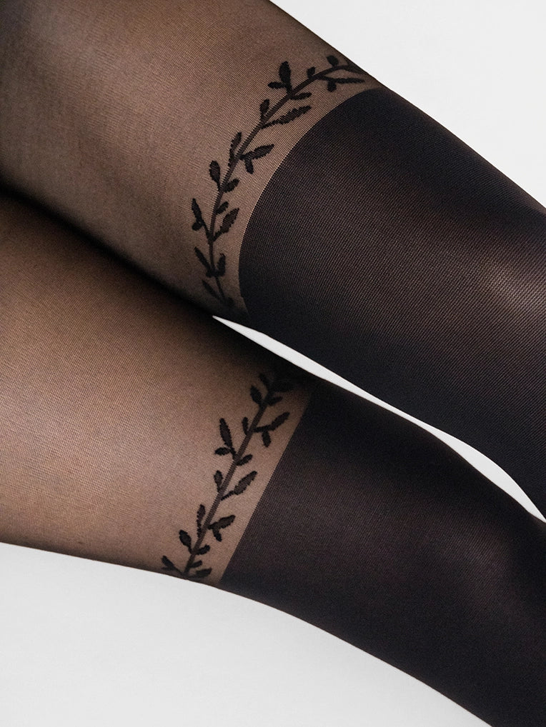 Leaf Line Over-the-Knee Tights