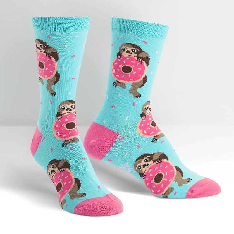 Sock It To Me Women's Crew Socks - Snackin' Sloth