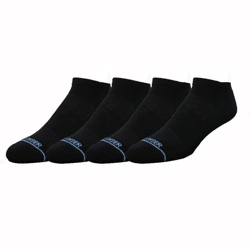 Solid Black Two Pack - Extra Cushioned Ankle Socks