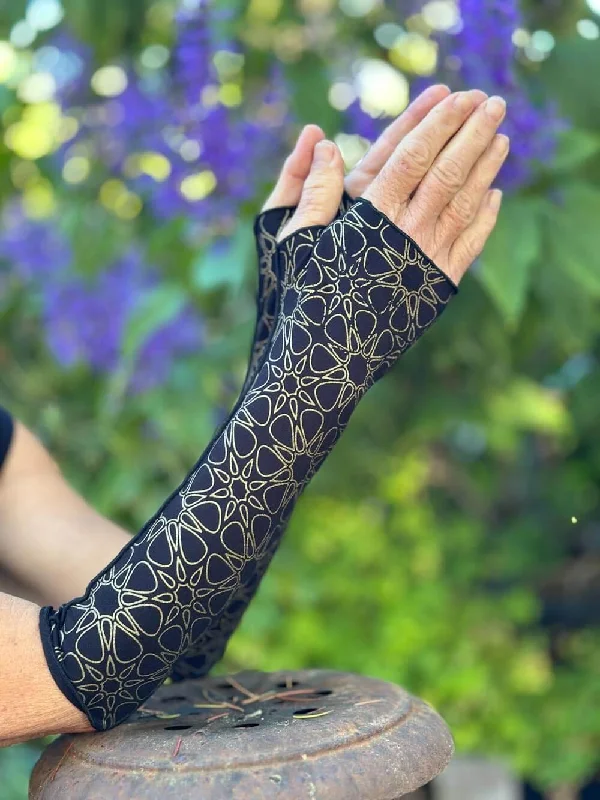 Starseed Print | Reversible Fingerless Gloves