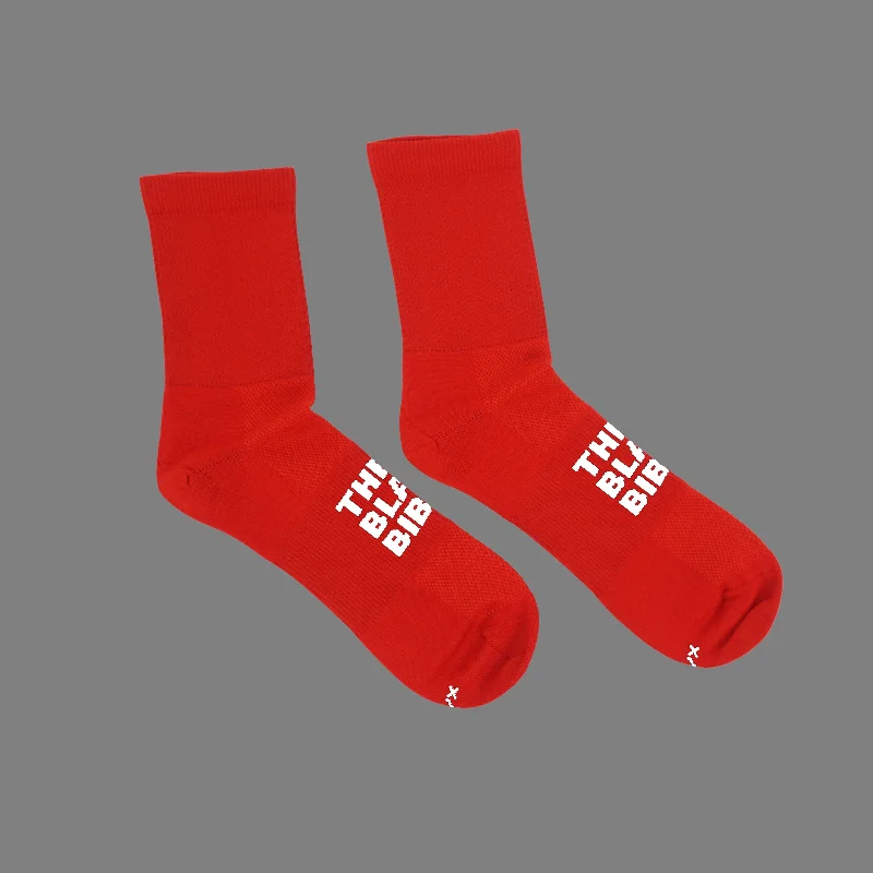 The Black Bibs Socks - Red