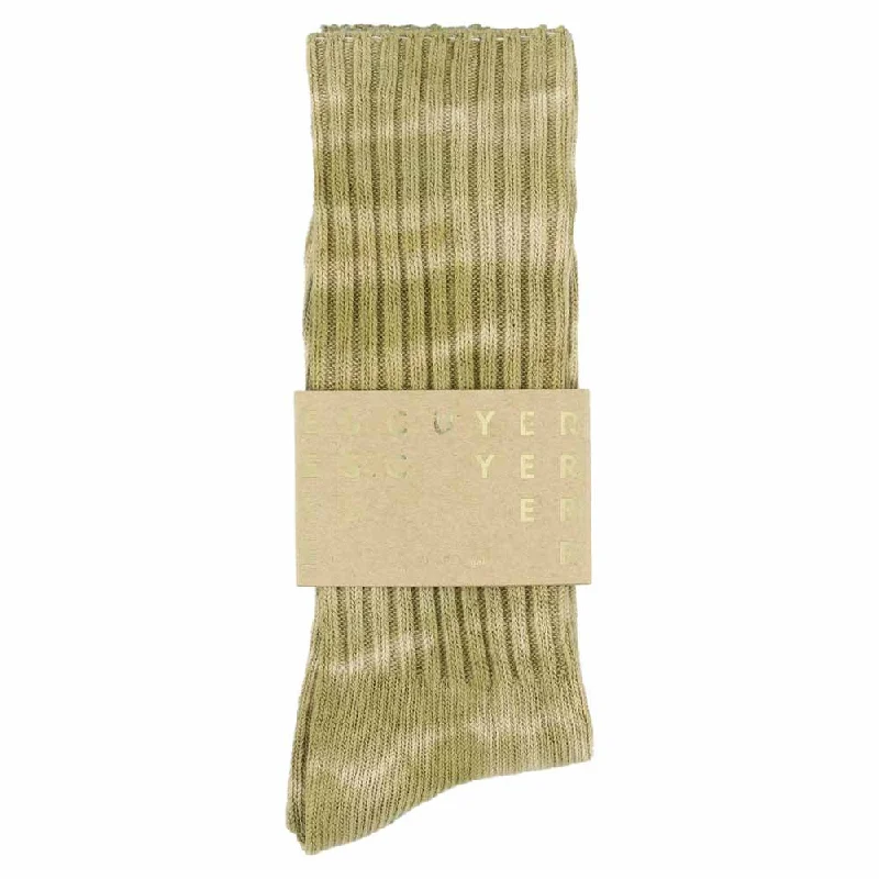 Tie Dye Socks - Ecru / Gold